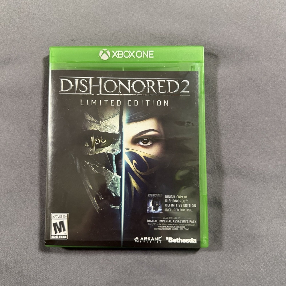 Dishonored 2‎ Limited Edition (Microsoft Xbox One, 2016) Complete